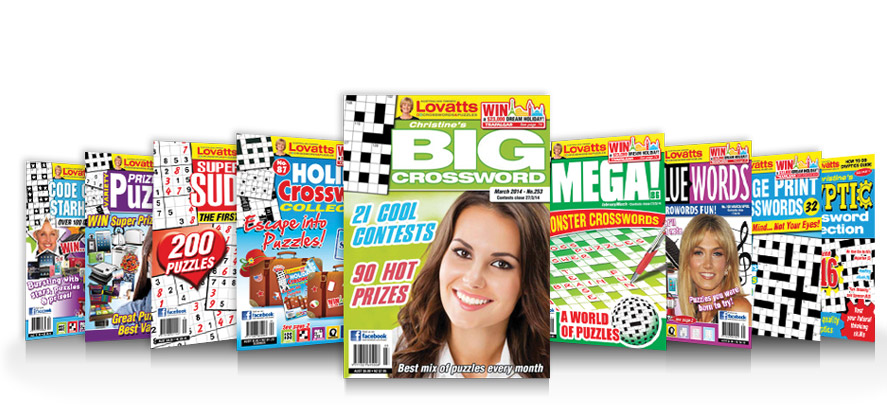 Lovatts crossword and puzzle magazines - purchase from anywhere in the world!